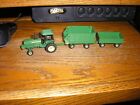Lot B NICE Vintage 1/64 ERTL John Deere Tractor with Two Trailers Free SHIPPING