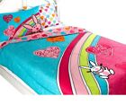 ITS HAPPY BUNNY TWIN COMFORTER REVERSIBLE TO HEARTS bunnies COLORFUL BEDDING