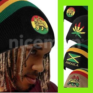 Rasta Beanie Tam Cap Hat Rastafari Selassie Africa Jamaica Reggae Beanies Unisex
