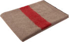 Khaki Swiss European Army Military Red Stripe Type Wool Blanket