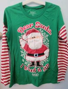 Rudolph the Red Nosed Reindeer Santa I Want It All Shirt Junior XL Tagless NWOT