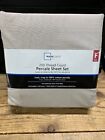 New FULL 100% Cotton Percale Sheet Set Mainstays 200 Thread Count 4 Pieces