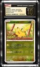 CGC PRISTINE 10 Pikachu Reverse Holo 025/165 Pokemon Card 151 Japanese sv2a