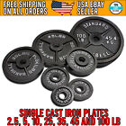 Olympic Cast Iron Weight Plate Single 2.5, 5, 10, 25, 35, 45, 100 lbs Options