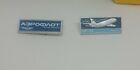 Vintage Lot of 2 USSR Aircraft Aeroflot Pin Badge Soviet Russia Airlines IL-86