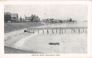 PINE ORCHARD, BRANFORD, CT ~ ALONG THE BEACH, HOMES, PIER ~ c. 1910s