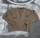 Vintage De Basso Cardigan Sweater Made In USA Brown 90s Art Grandpa Geometric