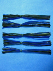 5 silicone Skirt BLACK/BLUE #5-9157 Lure Spinnerbait Buzz jig Tackle