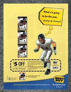 Best Buy NFL 2K3 Coupon Vintage 2002 Playstation 2 PS2 Print Ad Art