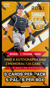 2021 Panini Elite Extra Edition Baseball Hobby Box 8 Autos, 2 Memorabilia Cards!