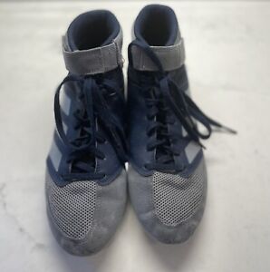 Adidas Boy's Wrestling Shoes Size 6.5 Blue Grey
