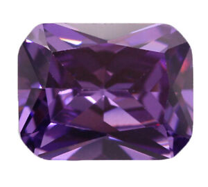 11x13 mm AAAAA Natural Purple Amethyst 8.72ct Emerald Faceted Cut VVS Loose Gems