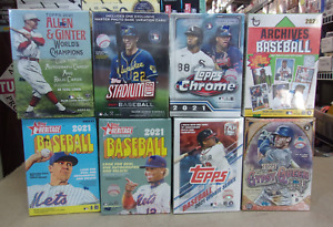 LOT OF (8) DIFFERENT  2021 TOPPS PRODUCTS BASEBALL SEALED BLASTER BOX LOT