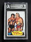 BARRY WINDHAM & MIKE ROTUNDA 1985 TOPPS WWF SIGNED AUTOGRAPH CARD BAS AUTHENTIC