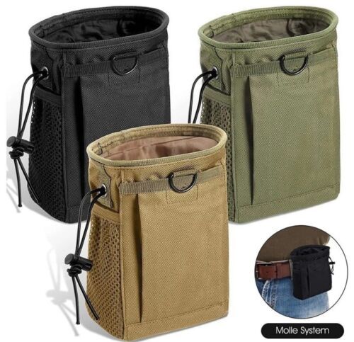 Tactical Molle Dump Pouch Drawstring Magazine Dump Bag Utility Belt Ammo Pouch