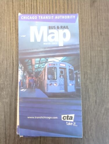 CTA Chicago Transit Authority Route Map March 2003