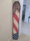 SNOWBOARD 151cm AMERICAN FLAG GRAPHICS MADE IN ITALY XLNT EDGES/BASE SHIPS FREE!