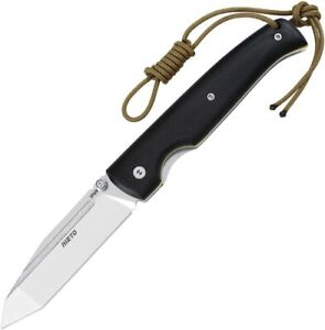 Nieto Yama N690 Steel Blade Black Handle Folding Knife - 255-G10