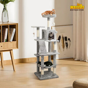 HomeStyleHub Cat Tree Tower Hammock and Scratching Post Cat House