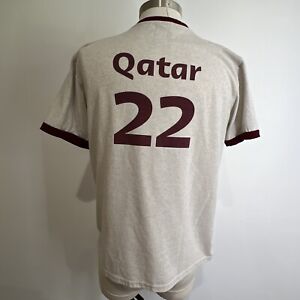 Qatar Airways FIFA World Cup 2022 T-Shirt Men sz S  Short Sleeve V-Neck