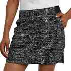 Cypress Club Women's Skort Built-in Shorts Tummy Smoothing Black /White, Medium