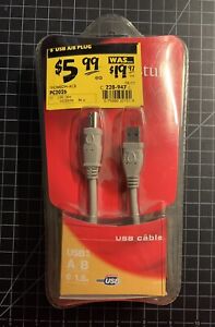 Brand New RCA USB Cable 2.0A/B 6' Nickel Plated Connectors for Printers Scanners