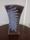 Alpsl Tschudy Signed Slab Pottery Vase Featuring Ferns