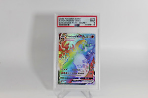 Charizard VMAX 074/073 Champions Path Rainbow Hyper Rare Pokemon Card PSA 9