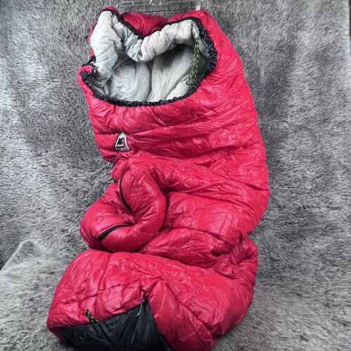 VTG Coleman PEAK 1 Sleeping Bag  20° Red Mummy  Zip 82” Long Hallofil Made USA