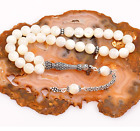 925 Silver REAL Sedef Pearl Islamic Prayer 33 beads Tasbih, Misbaha, Tasbeeh 8mm