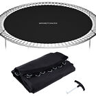 Trampoline Black Mat,High-Elastic PP Weather-Resistant Mat Fits 12 14 15Ft Round