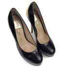 Dolce Vita Womens Patent Leather High Heels Shoes Beige Black Sz 6.5M