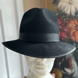 Indiana Jones style Fedora Hat size S 6 7/8 XXXXX Genuine Beaver Fur Felt