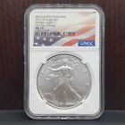 2021 W $1 American Silver Eagle Heraldic Eagle T1,T2 First Day Set NGC MS70