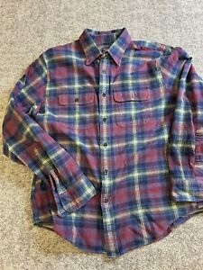 Men’s Abercrombie and Fitch Flannel Multicolor  Plaid Long Sleeve Shirt XL