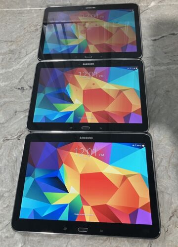 Lot of 3 Samsung Galaxy Tab 4 SM-T530NN 16GB Wi-Fi ONLY Tablet
