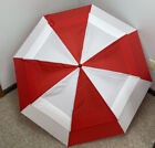 Golf Leighton Windefyer Red/White 100% Nylon Manual Open Umbrella 64” W/Cover