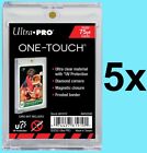 5 Ultra Pro 75pt ONE TOUCH MAGNETIC UV Card Holders Display Case Sports Trading