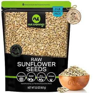 Raw Sunflower Seeds, No Shell Hulled Kernels, All Natural, Keto Friendly, Vegan