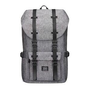 KAUKKO Sports Backpack Camping Travel Bag Computer Notebook School Pack Gray 19L