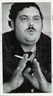 1979 Press Photo Eureka police chief Vaughn Cumming smokes during interview