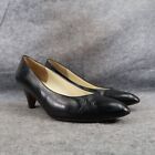 Evan Picone Shoes Womens 7.5 Pumps Classic Leather Vintage Black Slip On Formal