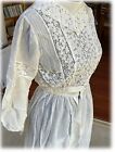 Antique Edwardian Early 1900s Lawn or Tea Dress Lace Panels and Insets AS IS