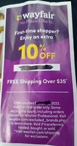 WAYFAIR 10% off Coupon Discount Code For First Time Orders *MAILED!* Ex 5/14/24