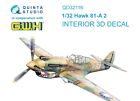 1/32 Quinta 3D Interior Decal #32116 Hawk 81-A2 (P-40B) for Great Wall Kit