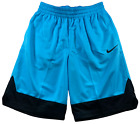Nike Workout Shorts Mens size Medium Blue Black Colorblock 2 Pckt Basketball New