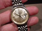 Vintage mans all steel 17j Eterna-matic automatic date wrist watch 4 repair runs