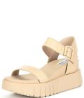 Steve Madden Pastry Tan Ankle Strap Rounded Open Toe Chunky Platform Sandals