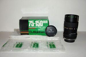 Makinon MC Auto 75-150mm f/4.5 Telephoto Zoom Lens w/ Caps for Minolta MD in Box