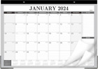 2024 Desk Calendar - 12 Months Large 2024, Jan. Medium, Gray